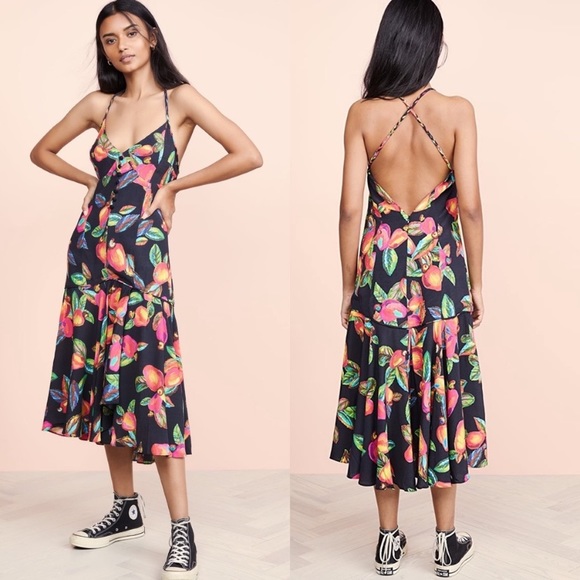 FARM Rio Dresses & Skirts - Farm Rio Anthropologie cashew button midi dress